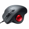Picture of Sanwa Supply MA-TB128BK Wired Trackball, Quiet, 3 Buttons, Optical