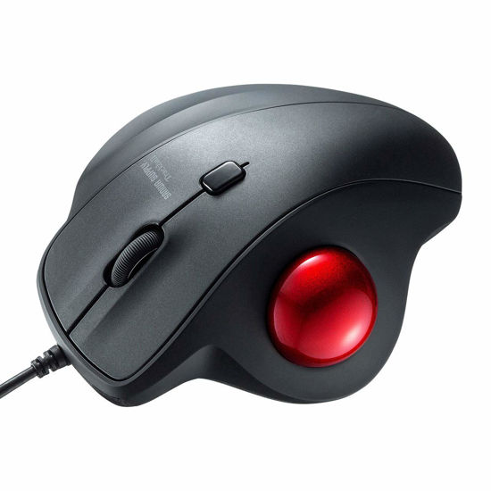 Picture of Sanwa Supply MA-TB128BK Wired Trackball, Quiet, 3 Buttons, Optical