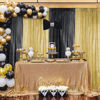 Picture of Sugargirl Gold Sequin Backdrop Curtain 2 Panels 2FTx8FT Glitter Gold Background Drapes Sparkle Photography Backdrop for Party Wedding Birthday Wall Decoration