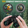Picture of Aurosports 15x25 Compact Binoculars for Adult Kids - High Power Binoculars for Bird Watching - Easy Focus Small Binocular with Low Light Vision for Travel, Camping, Concert, Hiking