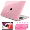 Picture of DONGKE for MacBook Air 13 inch Case 2021-2018 Release A2337 M1 A2179 A1932, Bling Plastic Hard Shell Case & Keyboard Cover Only Compatible with MacBook Air 13 inch Retina Fits Touch ID, Sparkly Pink