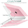 Picture of DONGKE for MacBook Air 13 inch Case 2021-2018 Release A2337 M1 A2179 A1932, Bling Plastic Hard Shell Case & Keyboard Cover Only Compatible with MacBook Air 13 inch Retina Fits Touch ID, Sparkly Pink