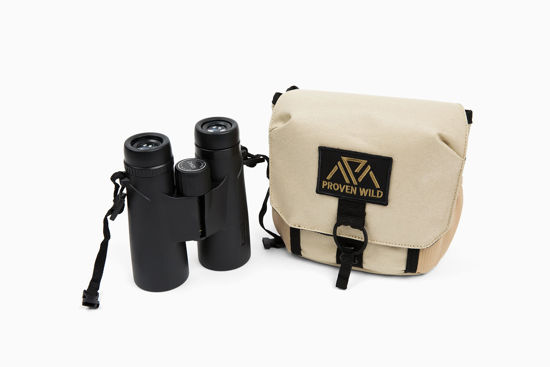 Picture of Proven Wild Bino Harness Binocular Harness Chest Pack Made of Waterproof 900D Nylon | Binocular Harness for Hunting Case with Adjustable Shoulder Straps, 2 Mesh Pockets, and Zipper Back Pocket