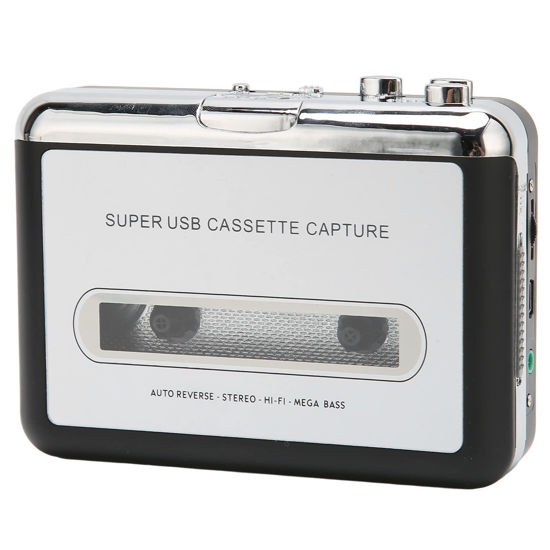 Picture of SYH&AQYE Portable Cassette Player, Lightweight Cassette Tape to MP3 CD Converter with HiFi Lossless Sound, USB Cassette Tape Player with Auto Reverse Sound Music for Laptops Computer