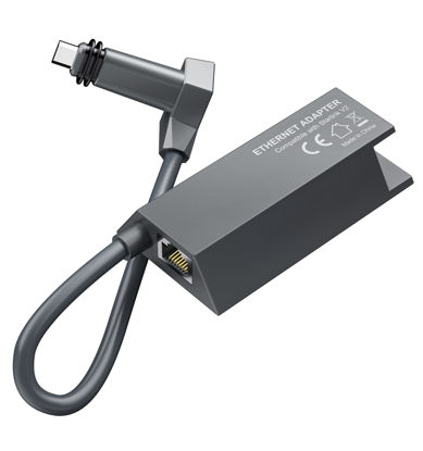 Picture of Starlink Ethernet Adapter for Starlink Rectangle Dish Satellite Internet V2, Starlink to RJ45 Gigabit Ethernet Adapter Fast & Stable Network Connection for Starlink Actuated Gen 2, Black