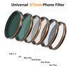 Picture of XCJSYP Fotorgear 67mm Phone Filter Storage Bag, Leather filter storage bag Clip On Filters Kit for Phone & Camera 67mm Adapter Ring, Phone Lens Clip Compatible with iPhone(Bag Only)