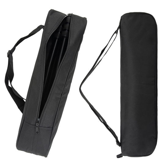 Picture of ANEETAFAN Tripod Carrying Case Bag With Shoulder Straps - 17 Inch Durable With Padded, Black Portable Folding Camera Tripod Photography Carry Bag Lights Microphone Stands Bag