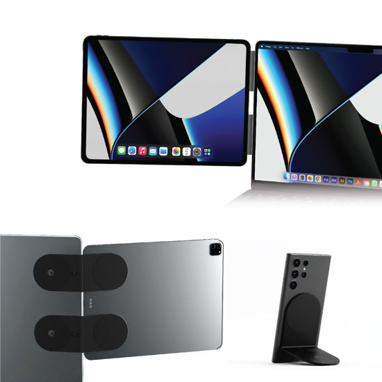 Picture of Rolling Square Edge Pro Tablet Kit - MagSafe Compatible Mobile Tablet and Magnetic Phone Holder for Smartworking and Productivity - Black