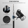 Picture of NEEWER 6" End Jaw Grip with 5/8" Stud, Steel Shaft End Pipe Grip Clamp with Adjustable Aluminum Jaws, Rubber Pads for C Stand, Anti Twist, Spin Handle Easy Lock for LED Video Light Softbox,UA040