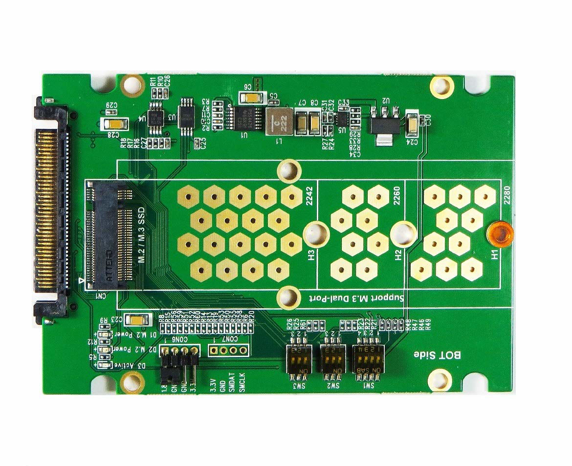 GetUSCart- Micro SATA Cables PCIe Gen 4 16GT/s Gen-Z (SFF-8639) to M.2 ...