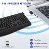 Picture of QUASIO Wireless Keyboard, 2.4G Full-Sized Ergonomic Wireless Computer Keyboard with Wrist Rest for Windows, Mac OS Laptop/PC/Desktop/Notebook(Black)