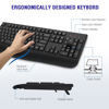 Picture of QUASIO Wireless Keyboard, 2.4G Full-Sized Ergonomic Wireless Computer Keyboard with Wrist Rest for Windows, Mac OS Laptop/PC/Desktop/Notebook(Black)