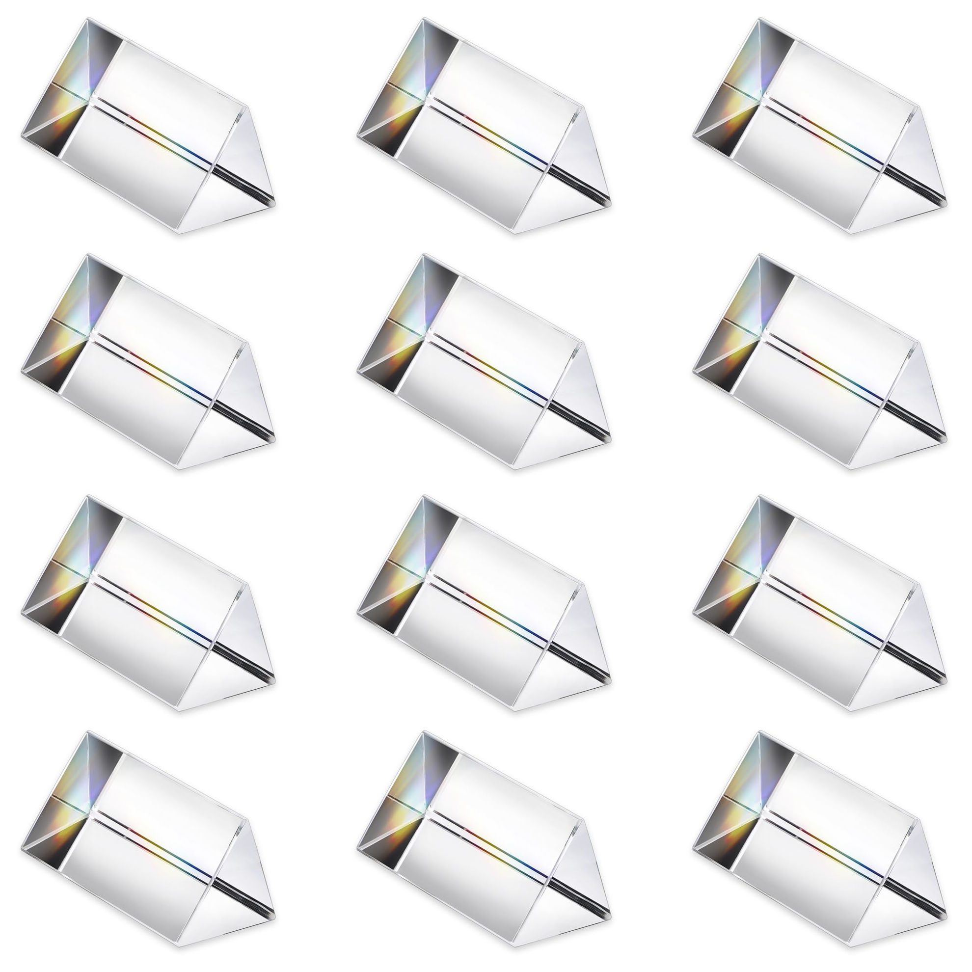 GetUSCart- QFkris 12PCS Optical Glass Triangular Prism,50mm/2inch ...