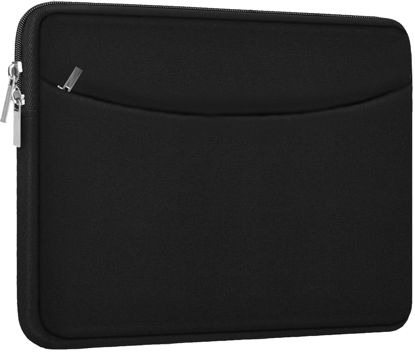 Picture of Laptop Sleeve Case 14 inch, Shockproof Protective Laptop Cover Briefcase Carrying Computer Bag with Accessory Pocket Portable Laptop Sleeve for 14" MacBook, HP, Dell, Lenovo, Acer, Black