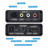 Picture of SUNNATCH RCA Svideo to HDMI Converter with RCA + S-Video Cables, RCA Composite CVBS AV or Svideo + R/L Audio Input to HDMI Output Upscale Converter