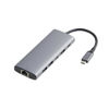 Picture of Amazon Basics 6-in-1 USB-C 3.2 (10G) Hub, 1 USB-C 100W PD Input, 2 USB-A, 1 USB-C, HDMI 4K, Ethernet, Light Grey, 11.94 x 4.6 x 1.5cm