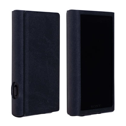 Picture of MITER CASE Compatible with Sony Walkman NW-A307 A306 A303 A300, Handmade Case Cover for A300 Series (Black)
