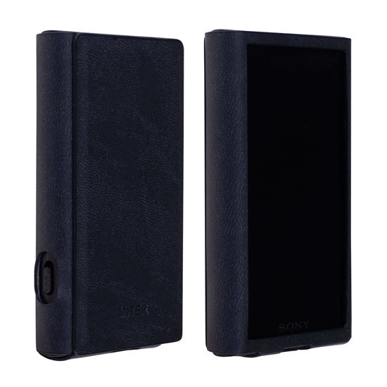Picture of MITER CASE Compatible with Sony Walkman NW-A307 A306 A303 A300, Handmade Case Cover for A300 Series (Black)
