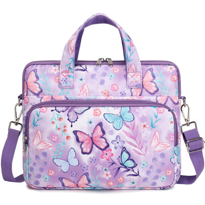 Picture of Octsky Tablet Sleeve Bag Kids Tablet Carrying Sleeve Bag 12.5 Inch Tablet Protective Bag with Shoulder Strap, Soft Lining