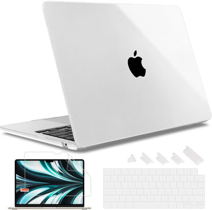 Picture of May Chen Compatible with M3 MacBook Air 13.6 inch Case 2022 2023 2024 A3113 A2681 M2 Chip, Plastic Hard Shell Case for MacBook Air 13.6" with Liquid Retina Display Fits Touch ID, Crystal Clear