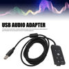 Picture of USB Sound Card USB to 3.5mm Jack Audio Adapter, USB to 3.5mm Jack Audio Sound Card Adapter, Adapter with Headphone and Microphone Jack for Kingston HyperX Cloud II