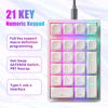 Picture of MOTOSPEED Mechanical Numeric Keypad Hot-Swap GATERON Switch Wired Gaming Keypad RGB Backlit PBT Keycap 21 Keys Mini Numpad Portable Keypad Extended Layout(Gateron Red)