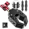 Picture of Super Clamp with 1/4&3/8 Standard Stud for Photo Video Studio, Photography Camera Crab Clamp for Camera, Lighting,DSLR Camera Rig, LED Lights, Flash Light, LCD Field Monitor,Mic