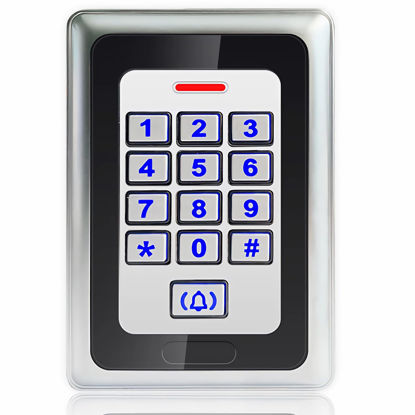Picture of Security Access Control Keypad,RFID Keypad,Door Access Control,Metal Stand-Alone Keypad,2000 Users,Support Close to RFID Card (Silver)