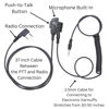 Picture of Push-to-Talk 2-Pin K1 Cable with Aux Audio Adapter - PTT Button for BaoFeng and Kenwood Radios - Compatible with 3.5mm Headsets and Auxiliary Inputs, Great with Electronic Earmuffs