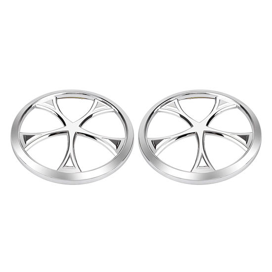 Picture of XMMT 5 Hole Chrome Front Speaker Grills Cover For Harley Touring Electra Street Glide Trike 2014-2022