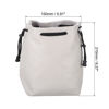 Picture of PATIKIL Soft Drawstring Lens Case, Lens Pouch Bag with Cotton Pad 5.91" x 3.94" Thick Fleece Cloth Camera Lens Bag for SLR Lens Water Cups Grey