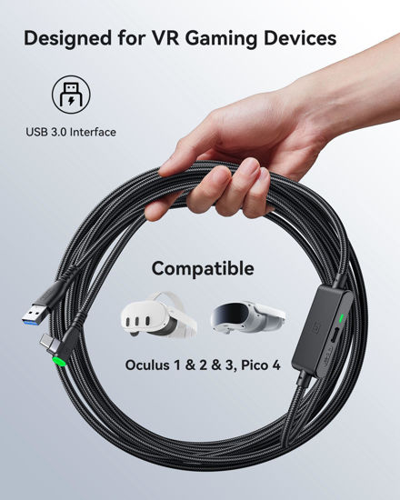 GetUSCart- INIU Oculus Link Cable with Charging [16ft] for Meta Quest 3 ...