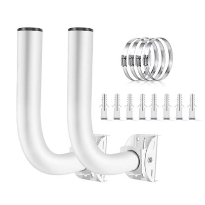 Picture of Adjustable Sturdy Universal Wireless Bridge Bracket Mount Kit, Pole and Wall-Mounted Mount for Outdoor Antenna Point to Point AP Access Point Client Bridge CPE (2-Pack)，Slinkdsco