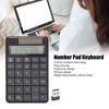 Picture of Portable 2.4GHz Calculator Number Pad with Receiver, 29 Keys 2 in 1 USB Keyboard Calculator, Mini Solar Power Smart Keypad and Office Calculators with Display