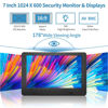 Picture of Qcvoruno 7 inch LCD Security Monitor & Displays,BNC/AV Input,Built-in Dual Speakers Portable Monitor,1024 * 600 Resolution,Suitable for CCTV DVD CCD TV