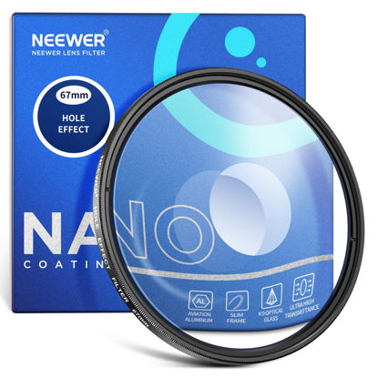 Picture of NEEWER 67mm Spiral Halo Camera Lens Filter, Prism K9 Optical Glass Special Effects Filter Photography Camera Lens Accessories with Tunnel Vision Warped Circular Halo Frame Effect