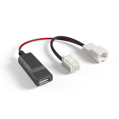 Picture of Dongar Dashcam Power Adapter (10-pin Type B). Compatible with Select Toyota, Lexus, Subaru Models. Connects to Rearview Mirror, Built-in USB Power Source, Easy to Install