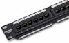 Picture of TRENDnet 24-Port Cat6 Unshielded Patch Panel, Wallmount or Rackmount, Compatible with Cat3,4,5,5e,6 Cabling, For Ethernet, Fast Ethernet, Gigabit Applications, Black, TC-P24C6