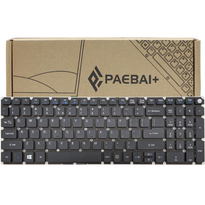 Picture of PAEBAI+ Replacement Laptop Keyboard for Acer Aspire E5-573 E5-573G E5-573T E5-573TG E5-574 E5-574G E5-574T E5-574TG E5-575 E5-575G E5-575T E5-575TG E5-576 E5-576G US Layout Black