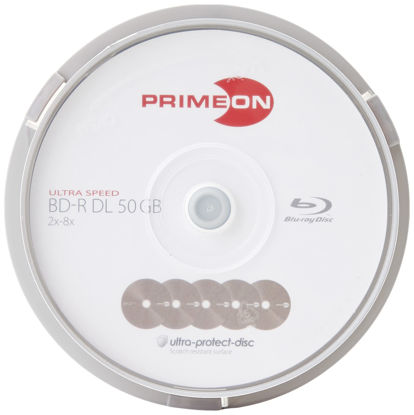 Picture of Primeon BD-R DL 50GB/2-8x Cakebox (10 Disc), Ultra-Protect-disc Surface