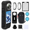 Picture of Vasgather Camera Protective Accessories Kit for Insta 360 X3 Include Silicone Protective Cover/Screen Protectors/Camera Case(with Buckle)/Front Behind Lens Guard