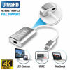Picture of UPTab USB C to Mini DisplayPort Adapter UPTab (4K@60Hz) USB-C/Thunderbolt 3 to MDP Adapter with Power Port for New M2 MacBook Pro/Air, iPad Pro, Mac Mini M1/M2, iMac and More (Silver)
