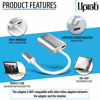 Picture of UPTab USB C to Mini DisplayPort Adapter UPTab (4K@60Hz) USB-C/Thunderbolt 3 to MDP Adapter with Power Port for New M2 MacBook Pro/Air, iPad Pro, Mac Mini M1/M2, iMac and More (Silver)