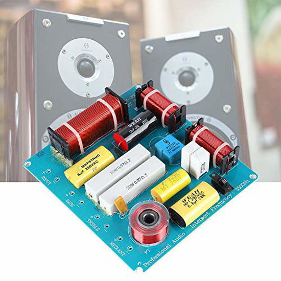 Picture of Hakeeta Audio Crossover, 300W Three-Way Crossover Filter Audio Crossover, for KTV Stage Speakers.