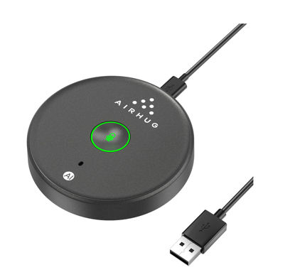 Picture of AIRHUG USB Microphone,Desktop Computer Mic, Mute Button with LED Indicator,AI Noise Reduction,Plug & Play Omnidirectional Condenser PC Laptop Mics,for Online Calls/Class/Recording Video