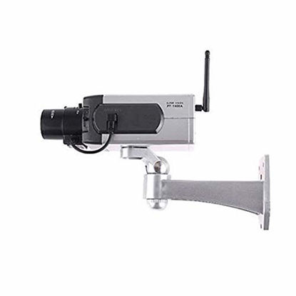 Picture of Motion Detection Led Flashing Dummy Camera Imitation CCTV Movement Function Scaring Monitor IR Led Flash Move Fake Gun
