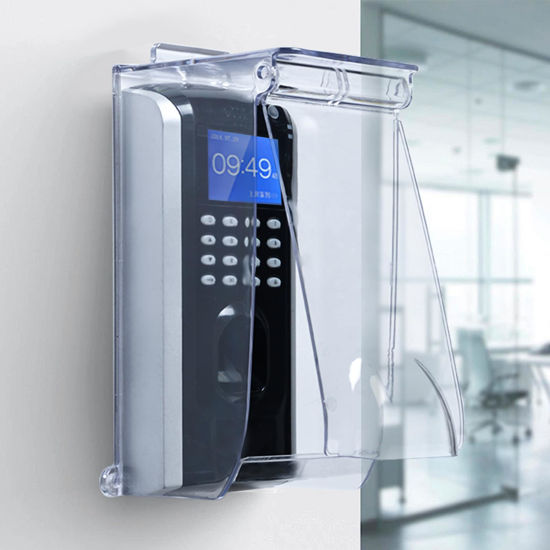 Picture of Outdoor Keypad Cover Protector,Clear Flip Cap Doorbell Rain Cover,Doorbell Cover Weatherproof,Access Control Rain Cover Compatible for Ring Doorbell/Door Keypad/Lock Keypad/Employee Time Clock