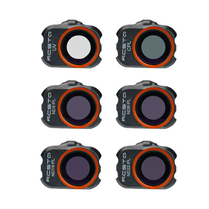 Picture of RCGEEK ND Filters Set for DJI Mavic Mini 4K / Mini 2 / Mini SE/Mini Accessories, 6Pcs Gimbal Camera Len Filters for DJI Mini 2/Mini SE/Mini (ND4/PL, ND8/PL, ND16/PL, ND32/PL, CPL, UV)