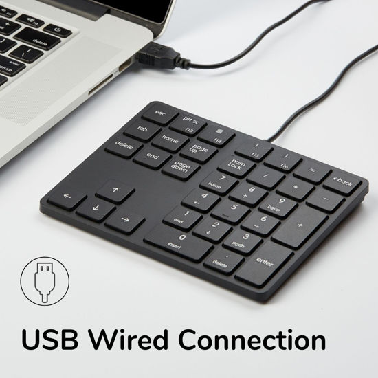 Buy Merdia Numeric Keypad Wired Numpad 34 Keys External Mini Slim Keyboard Magicforce For Financial Cashier Securities White - View #7