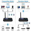 Picture of Ainostone Bluetooth Transmitter Receiver 3-in-1 Bluetooth 5.0 Audio Adapter for 2 Headphones with Bypass Volume Control ON/Off Switch LCD Display 3.5mm Aux/Optical/RCA for Home Stereo TV Speaker PC
